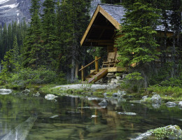 Log Cabin at Lake O'Hara, Canada